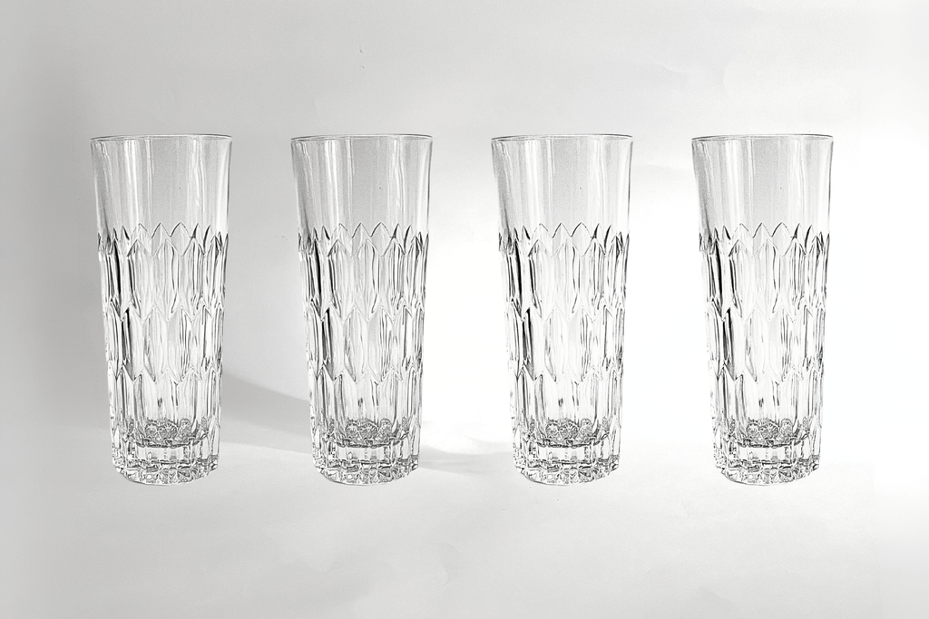 Vintage Italian Royal Crystal Rock Barware Glasses - Exclusive Set of 4