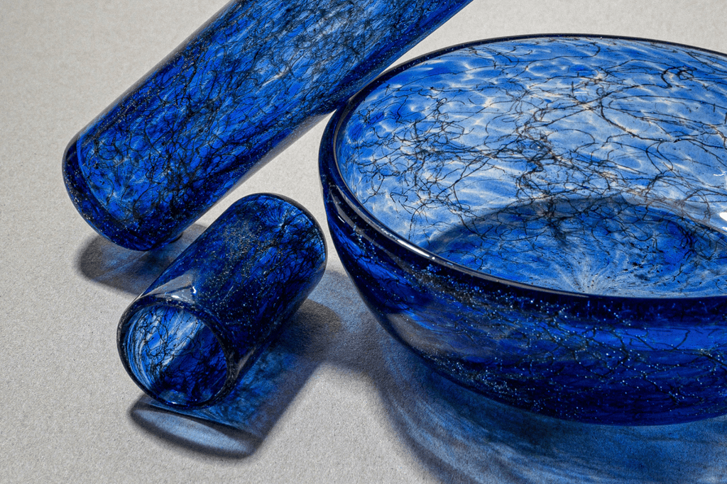Handcrafted Cobalt Blue Murano Bowl – T. SAKHI Tasting Threads, Exclusive Collection