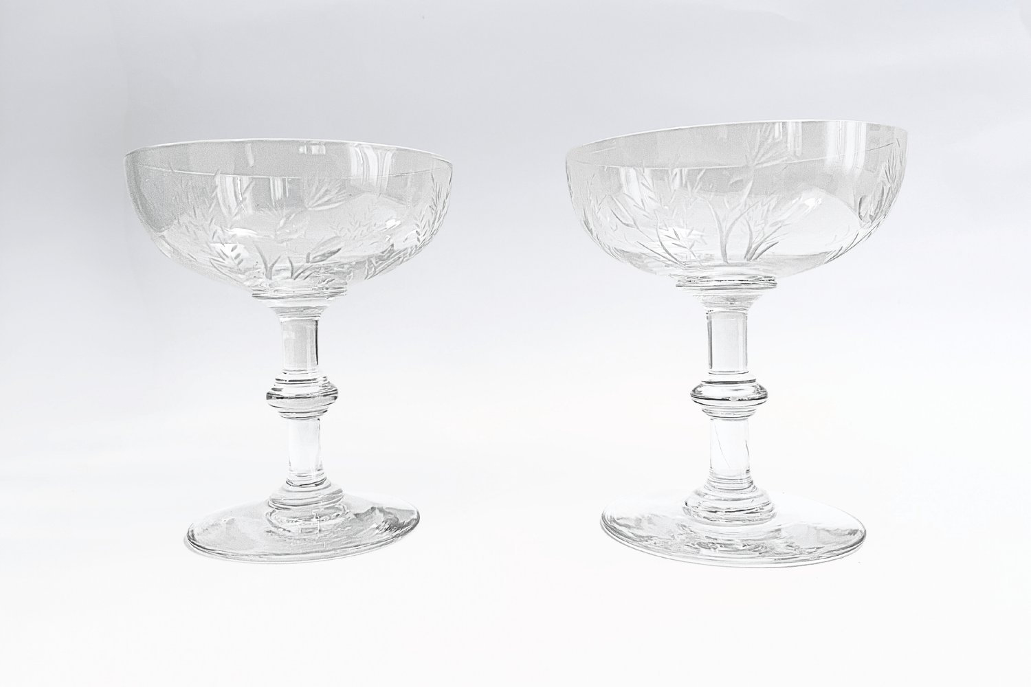 Late 19th Century Baccarat Crystal Champagne Glass - Set of 6