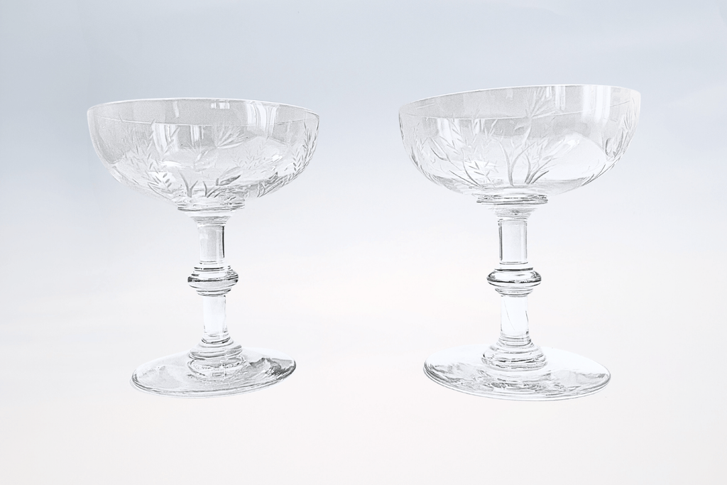 Late 19th Century Baccarat Crystal Champagne Glass - Set of 6