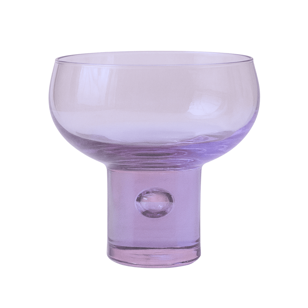 Arnolfo di Cambio Alexandrite Neodymium glass coupe, vintage 1970s Italian art glass with lilac-to-blue color shift, mid-century modern collectible photographed on neutral background.”