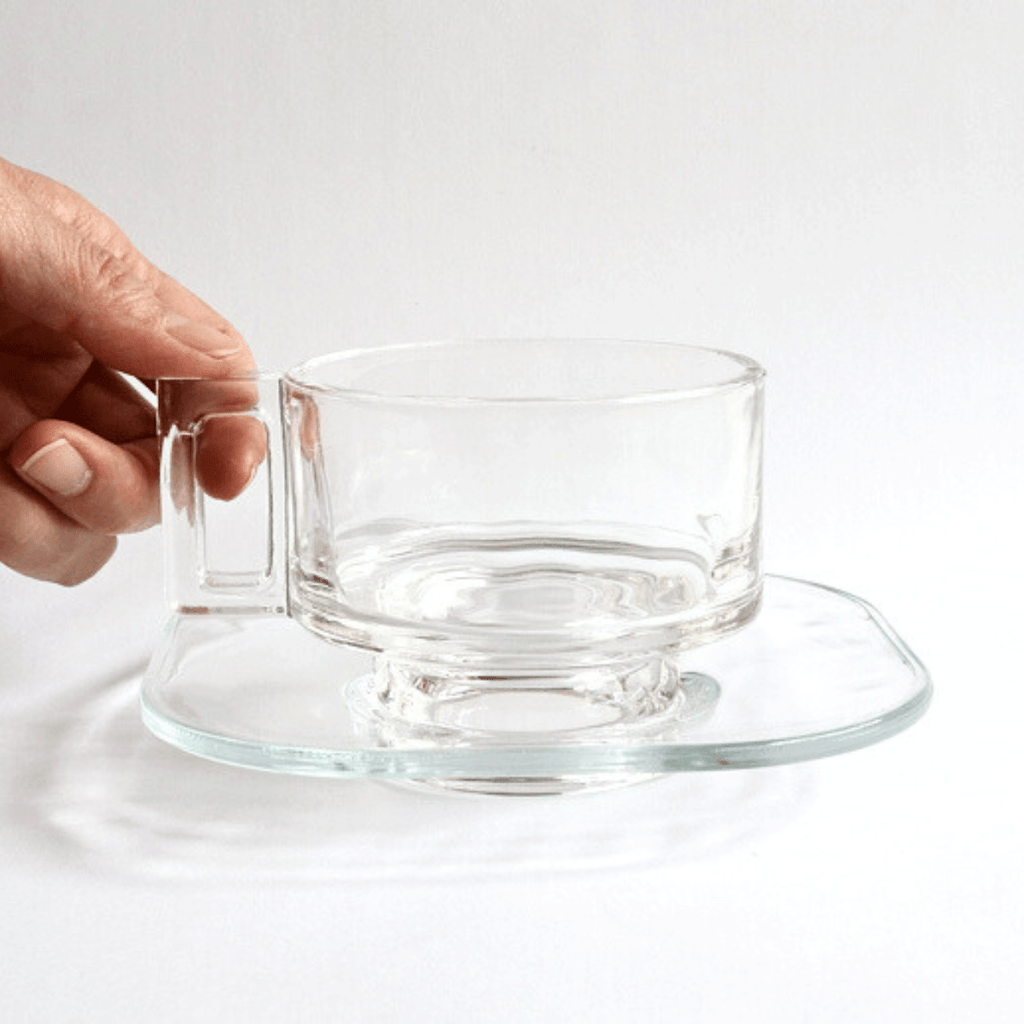 Vintage Joe Colombo “Arno” Espresso Cup & Saucer Set (6) – Mid‑Century