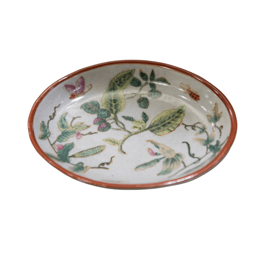 Canton Leaf Porcelain Dish