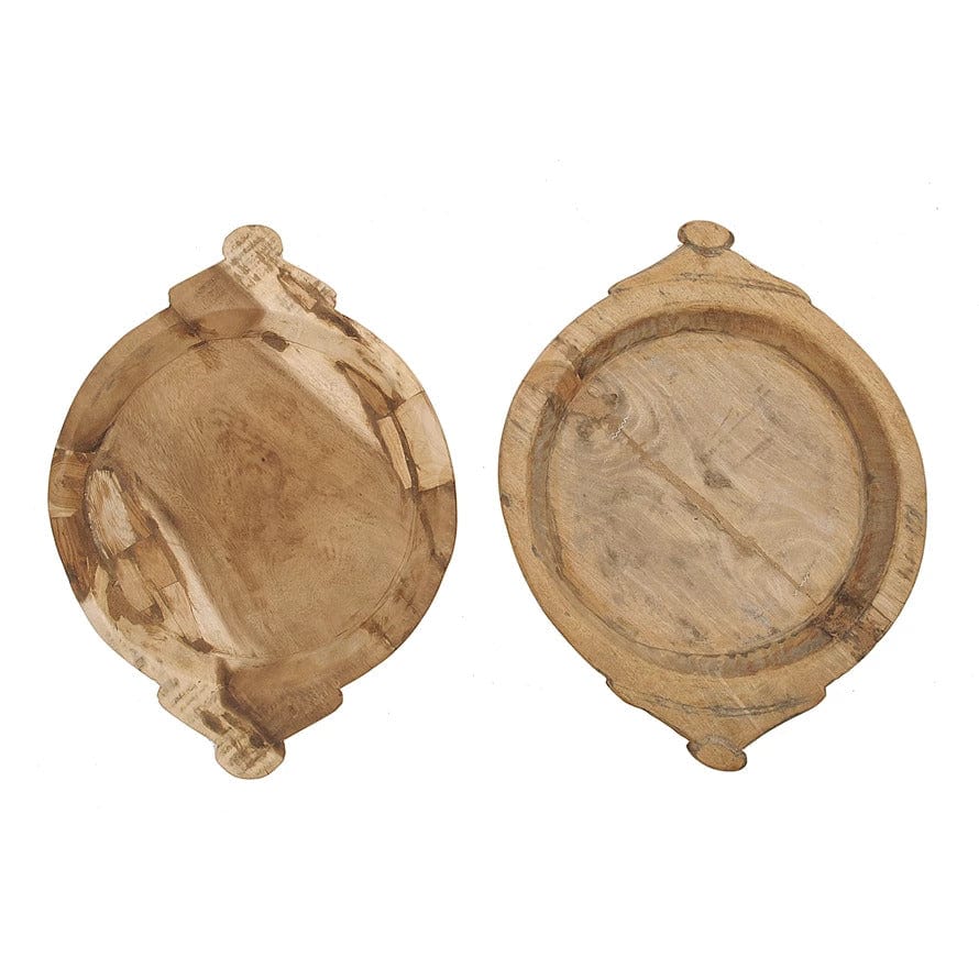 Vintage Hand Carved Chapati Trays