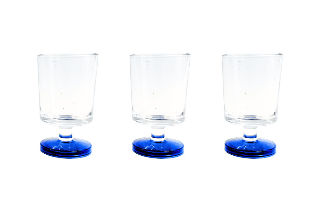 Luminarc France Clear with Blue Base Shot Glasses - Set of 4