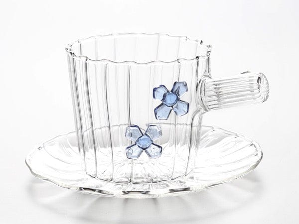 Tea Cup with Saucer (Blue Flowers)