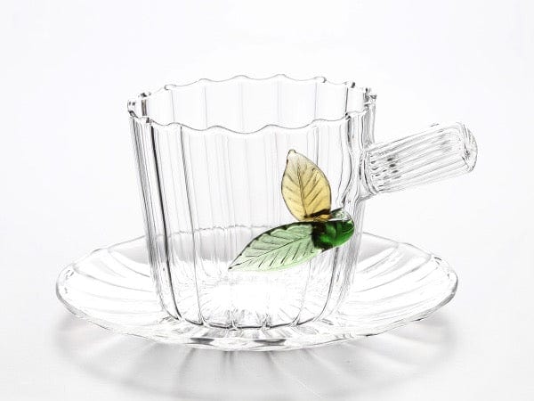 Tea Cup with Saucer (Leaves)